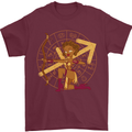 A Sagittarius Female Archer Star Sign Zodiac Mens T-Shirt 100% Cotton Maroon
