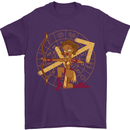 A Sagittarius Female Archer Star Sign Zodiac Mens T-Shirt 100% Cotton Purple