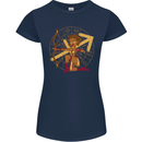 A Sagittarius Female Archer Star Sign Zodiac Womens Petite Cut T-Shirt Navy Blue