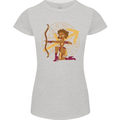 A Sagittarius Female Archer Star Sign Zodiac Womens Petite Cut T-Shirt Sports Grey