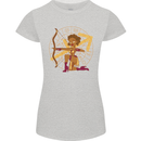 A Sagittarius Female Archer Star Sign Zodiac Womens Petite Cut T-Shirt Sports Grey