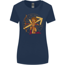 A Sagittarius Female Archer Star Sign Zodiac Womens Wider Cut T-Shirt Navy Blue