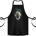 A Sailing Ship in the Moonlight Sailor Cotton Apron 100% Organic Black