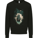 A Sailing Ship in the Moonlight Sailor Kids Sweatshirt Jumper Black