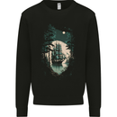A Sailing Ship in the Moonlight Sailor Mens Sweatshirt Jumper Black