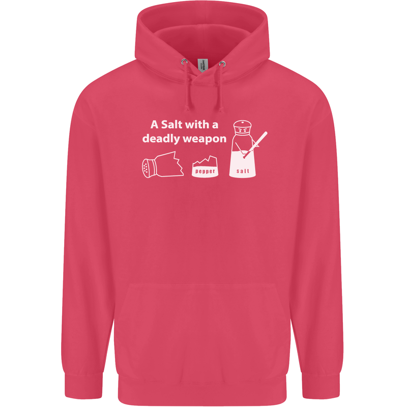 A Salt With a Deadly Weapon Funny Food Childrens Kids Hoodie Heliconia