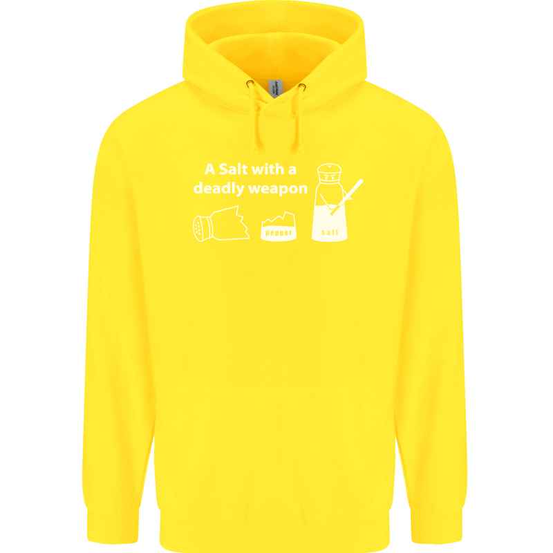 A Salt With a Deadly Weapon Funny Food Childrens Kids Hoodie Yellow
