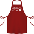 A Salt With a Deadly Weapon Funny Food Cotton Apron 100% Organic Maroon