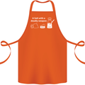 A Salt With a Deadly Weapon Funny Food Cotton Apron 100% Organic Orange
