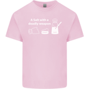 A Salt With a Deadly Weapon Funny Food Kids T-Shirt Childrens Light Pink