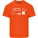 A Salt With a Deadly Weapon Funny Food Kids T-Shirt Childrens Orange