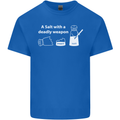 A Salt With a Deadly Weapon Funny Food Kids T-Shirt Childrens Royal Blue
