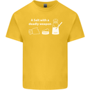 A Salt With a Deadly Weapon Funny Food Kids T-Shirt Childrens Yellow