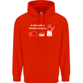 A Salt With a Deadly Weapon Funny Food Mens 80% Cotton Hoodie Bright Red