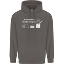 A Salt With a Deadly Weapon Funny Food Mens 80% Cotton Hoodie Charcoal