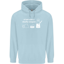 A Salt With a Deadly Weapon Funny Food Mens 80% Cotton Hoodie Light Blue