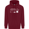 A Salt With a Deadly Weapon Funny Food Mens 80% Cotton Hoodie Maroon