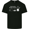 A Salt With a Deadly Weapon Funny Food Mens Cotton T-Shirt Tee Top Black