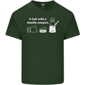 A Salt With a Deadly Weapon Funny Food Mens Cotton T-Shirt Tee Top Forest Green