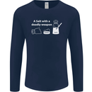 A Salt With a Deadly Weapon Funny Food Mens Long Sleeve T-Shirt Navy Blue
