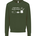 A Salt With a Deadly Weapon Funny Food Mens Sweatshirt Jumper Forest Green