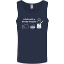 A Salt With a Deadly Weapon Funny Food Mens Vest Tank Top Navy Blue
