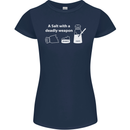 A Salt With a Deadly Weapon Funny Food Womens Petite Cut T-Shirt Navy Blue