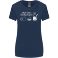 A Salt With a Deadly Weapon Funny Food Womens Wider Cut T-Shirt Navy Blue