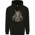 A Samurai Warrior Mens 80% Cotton Hoodie Black