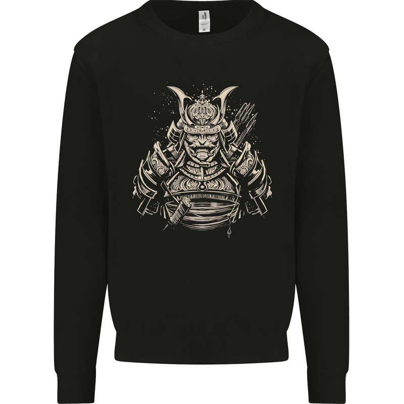A Samurai Warrior Mens Sweatshirt Jumper Black