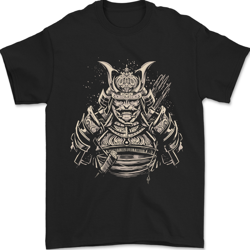 A Samurai Warrior Mens T-Shirt 100% Cotton Black