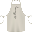 A Saxaphone Musical Instrument Brass Band Cotton Apron 100% Organic Natural