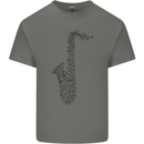 A Saxaphone Musical Instrument Brass Band Kids T-Shirt Childrens Charcoal