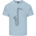 A Saxaphone Musical Instrument Brass Band Kids T-Shirt Childrens Light Blue