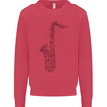 A Saxaphone Musical Instrument Brass Band Mens Sweatshirt Jumper Heliconia