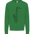 A Saxaphone Musical Instrument Brass Band Mens Sweatshirt Jumper Irish Green