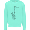 A Saxaphone Musical Instrument Brass Band Mens Sweatshirt Jumper Peppermint