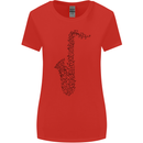 A Saxaphone Musical Instrument Brass Band Womens Wider Cut T-Shirt Red