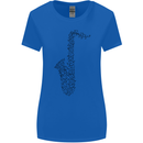 A Saxaphone Musical Instrument Brass Band Womens Wider Cut T-Shirt Royal Blue