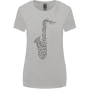 A Saxaphone Musical Instrument Brass Band Womens Wider Cut T-Shirt Sports Grey