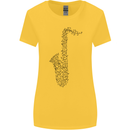 A Saxaphone Musical Instrument Brass Band Womens Wider Cut T-Shirt Yellow