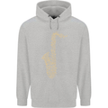 A Saxaphone Musical Instruments Brass Band Childrens Kids Hoodie Sports Grey