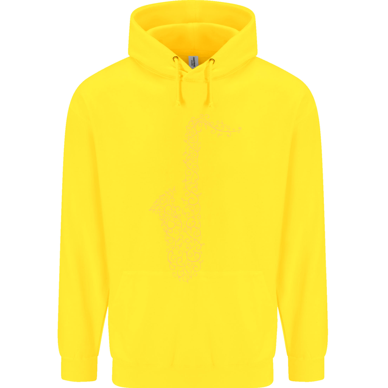 A Saxaphone Musical Instruments Brass Band Childrens Kids Hoodie Yellow