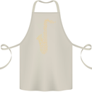 A Saxaphone Musical Instruments Brass Band Cotton Apron 100% Organic Natural