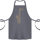 A Saxaphone Musical Instruments Brass Band Cotton Apron 100% Organic Steel