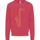 A Saxaphone Musical Instruments Brass Band Kids Sweatshirt Jumper Heliconia