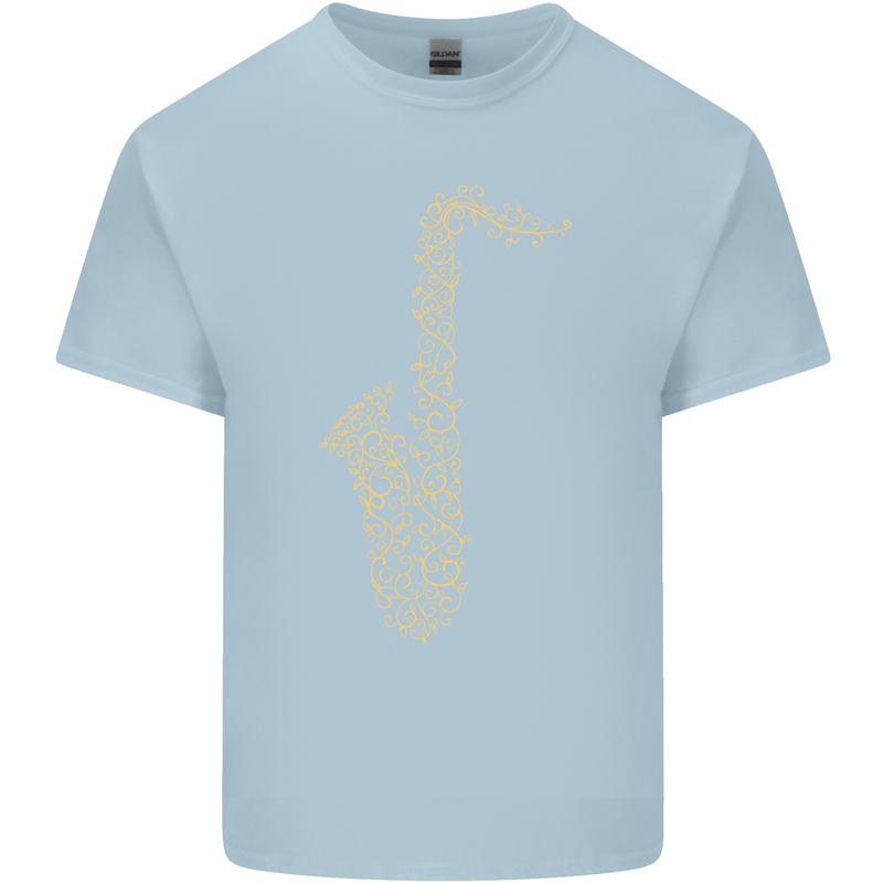 A Saxaphone Musical Instruments Brass Band Kids T-Shirt Childrens Light Blue