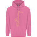 A Saxaphone Musical Instruments Brass Band Mens 80% Cotton Hoodie Azelea