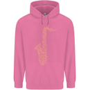A Saxaphone Musical Instruments Brass Band Mens 80% Cotton Hoodie Azelea
