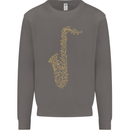 A Saxaphone Musical Instruments Brass Band Mens Sweatshirt Jumper Charcoal